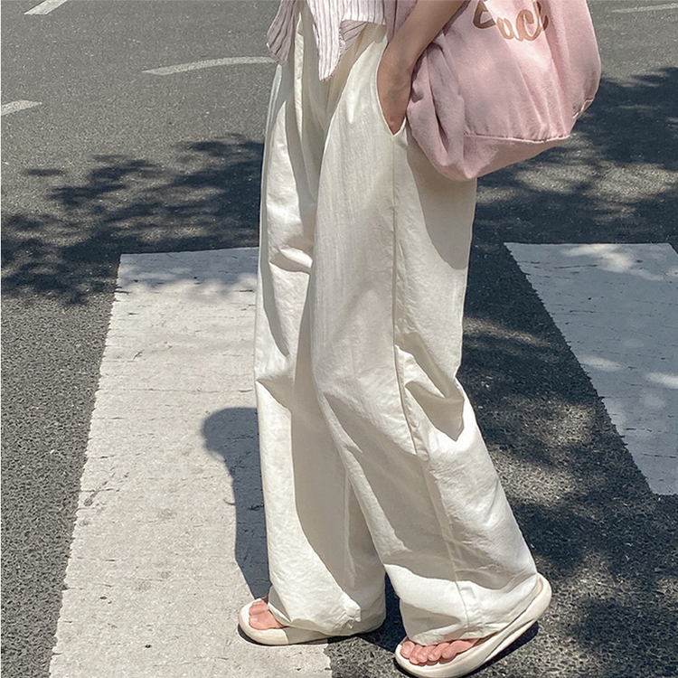 ビッグサイズナイロンワイドパンツ(5color)