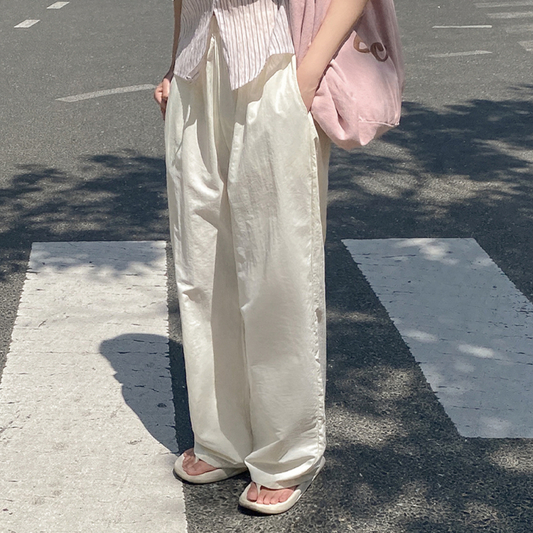ビッグサイズナイロンワイドパンツ(5color)