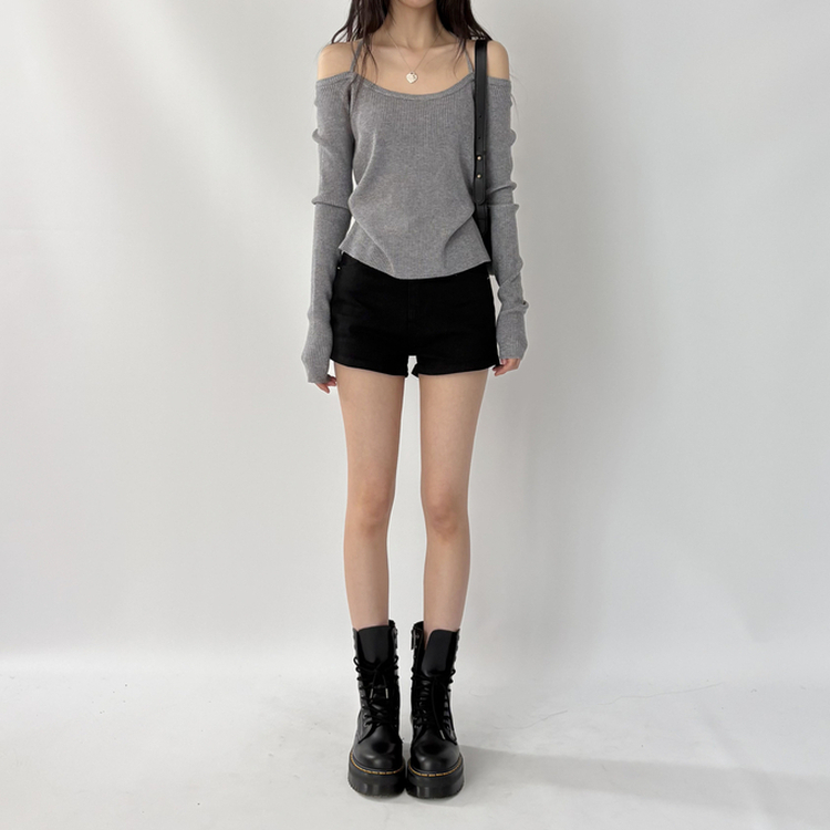 骨盤パッドシンプルショートパンツ BLACK