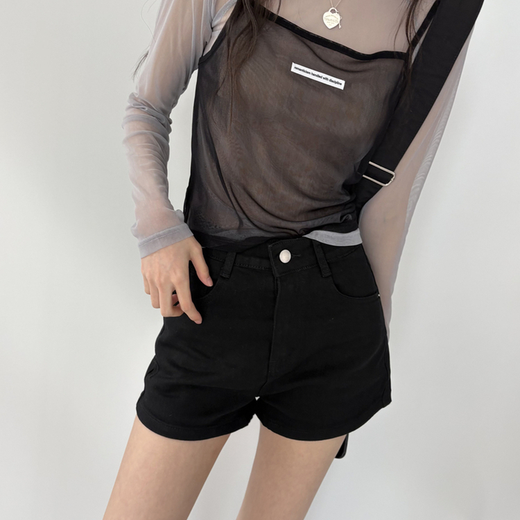 骨盤パッドシンプルショートパンツ BLACK