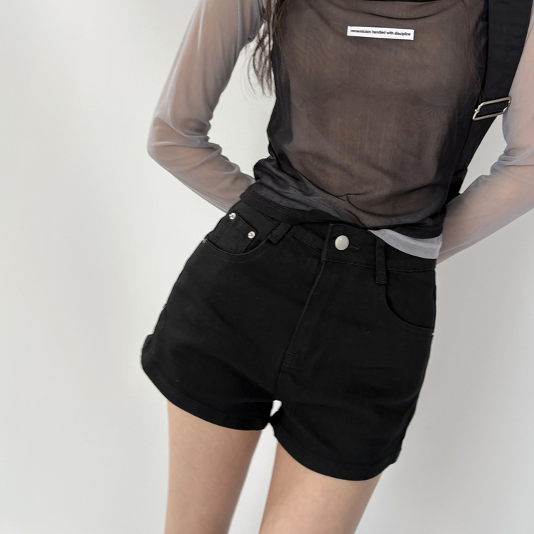 骨盤パッドシンプルショートパンツ BLACK