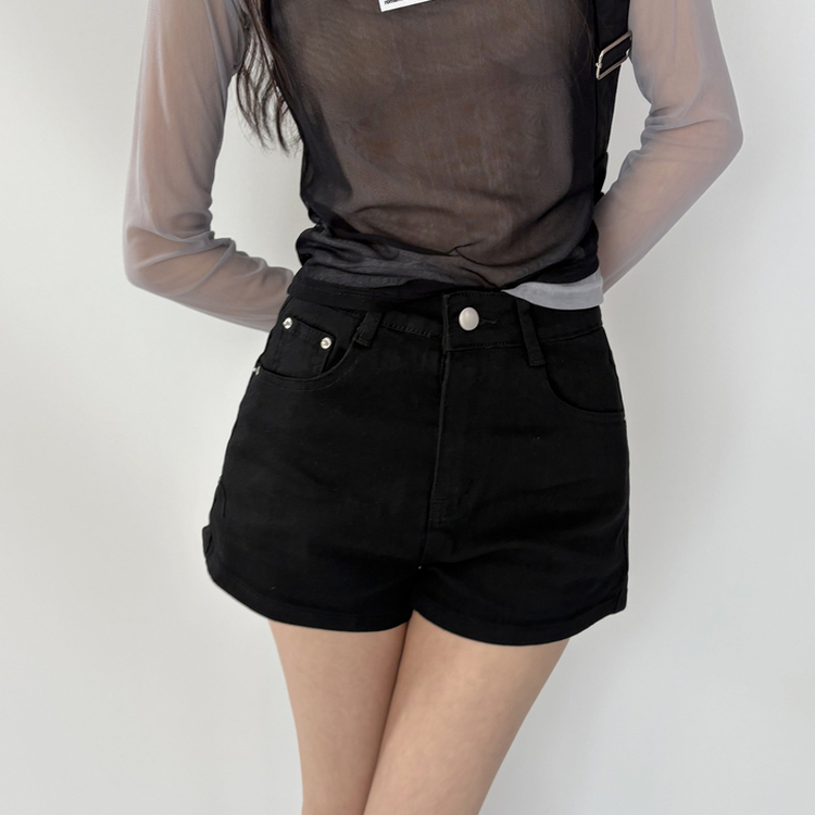 骨盤パッドシンプルショートパンツ BLACK