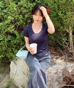 半袖Tシャツ パンチングUネック半袖Tシャツ(5color) NAVY