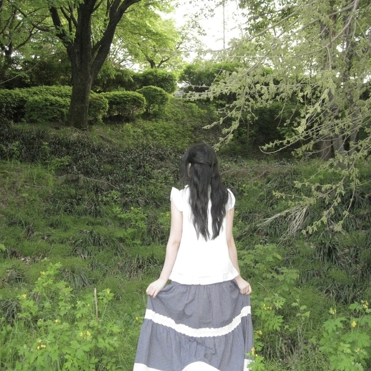 レースチェックティアードスカート NAVY