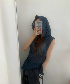 ベスト シースルールーズベストフード NAVY