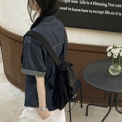 オーバーポケットデニムシャツ DARK DENIM