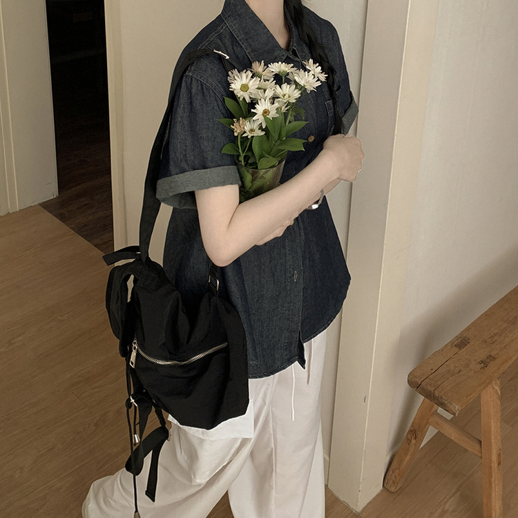 オーバーポケットデニムシャツ DARK DENIM