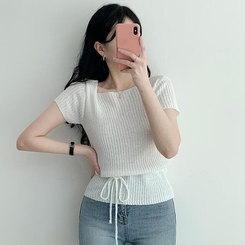 ニット アンバランスストラップニット IVORY