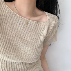 ニット アンバランスストラップニット BEIGE