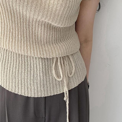 ニット アンバランスストラップニット BEIGE