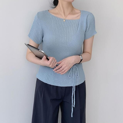ニット アンバランスストラップニット SKY BLUE