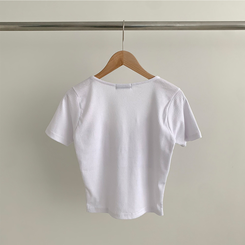 半袖Tシャツ スクエアリボンシャーリング半袖Tシャツ(5color)