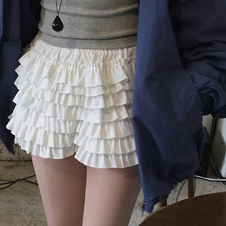 フリルティアードスカートパンツ IVORY