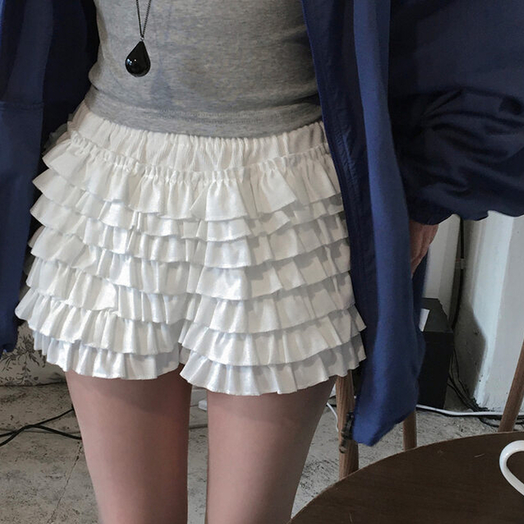 フリルティアードスカートパンツ IVORY