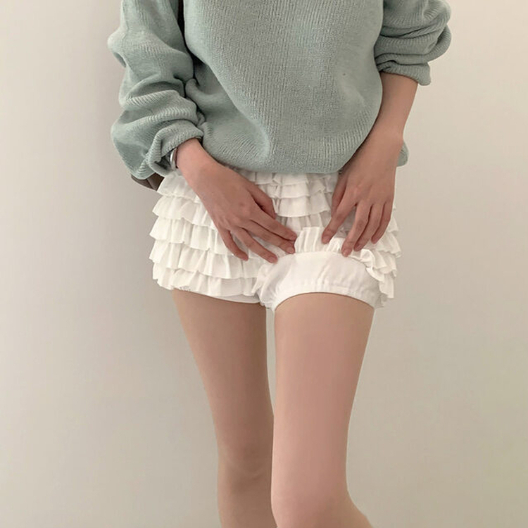 フリルティアードスカートパンツ IVORY