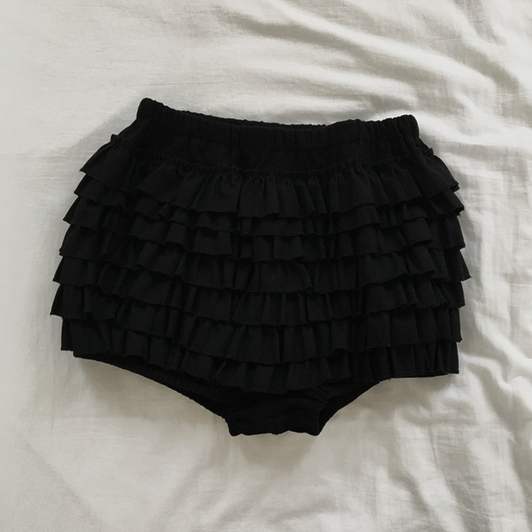 フリルティアードスカートパンツ