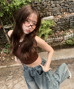 ノースリーブ ウエストカットキャミソール(7color) BROWN