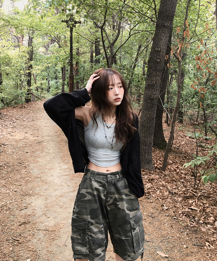 ウエストカットキャミソール(7color) GREY