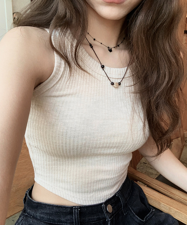 ウエストカットキャミソール(7color) BEIGE