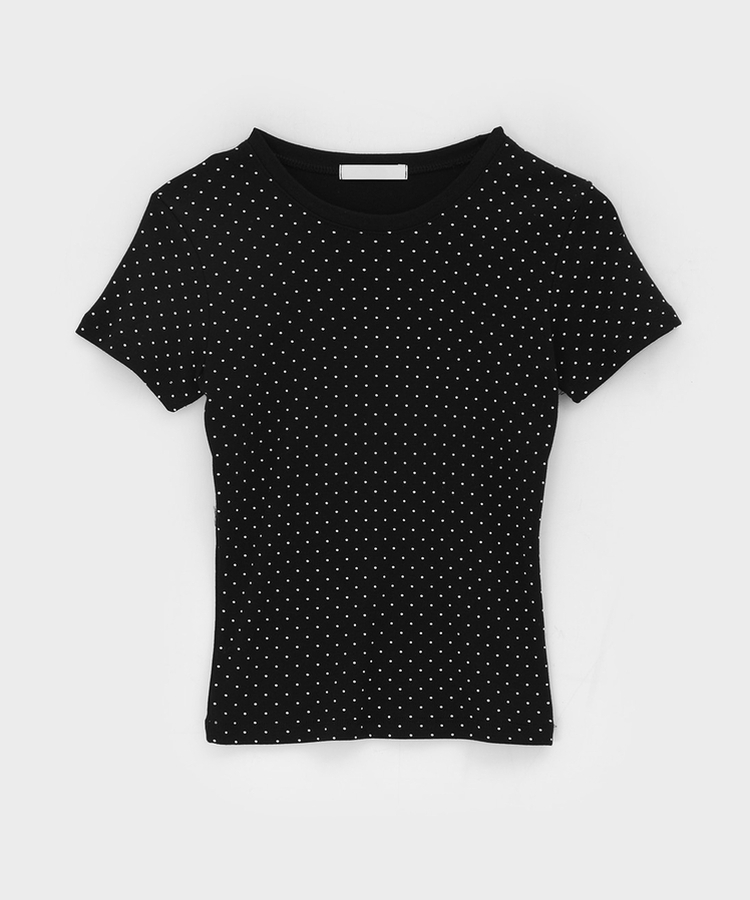 데니모 도트 라운드 반팔티