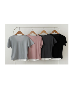 レイヤード半袖カーディガン