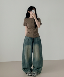 半袖Tシャツ ベーシック半袖Tシャツ(6color) KHAKI