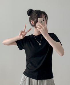 半袖Tシャツ ベーシック半袖Tシャツ(6color) BLACK