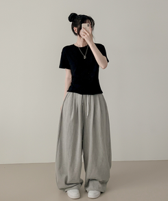 半袖Tシャツ ベーシック半袖Tシャツ(6color) BLACK