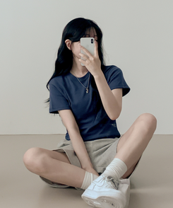 半袖Tシャツ ベーシック半袖Tシャツ(6color) NAVY