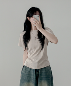 半袖Tシャツ ベーシック半袖Tシャツ(6color) BEIGE
