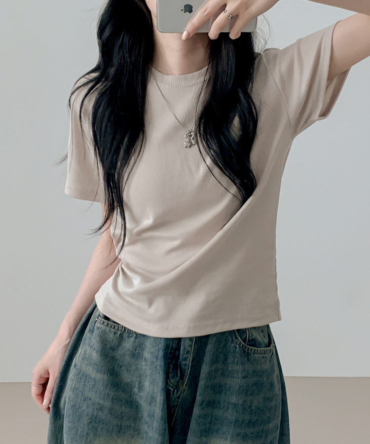 ベーシック半袖Tシャツ(6color) BEIGE