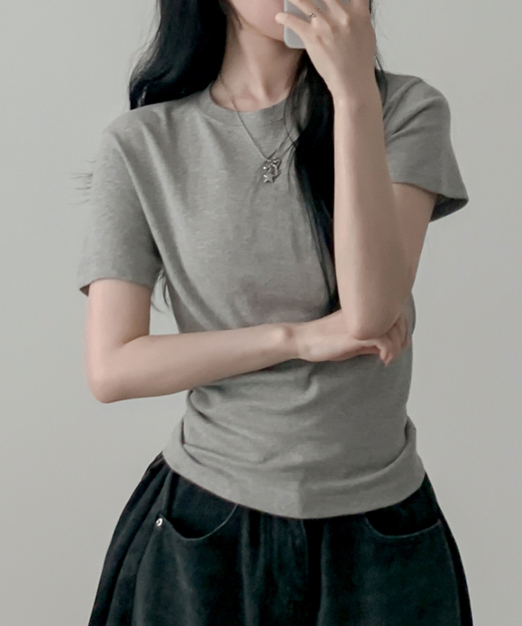 ベーシック半袖Tシャツ(6color) GRAY