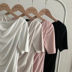半袖Tシャツ ドレープシャーリング半袖Tシャツ