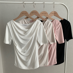 半袖Tシャツ ドレープシャーリング半袖Tシャツ