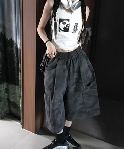 ショートパンツ ミリタリーバミューダパンツ CHARCOAL