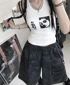 ショートパンツ ミリタリーバミューダパンツ CHARCOAL