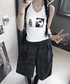 ショートパンツ ミリタリーバミューダパンツ CHARCOAL