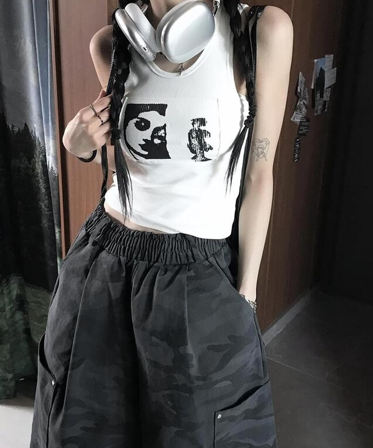 ミリタリーバミューダパンツ CHARCOAL