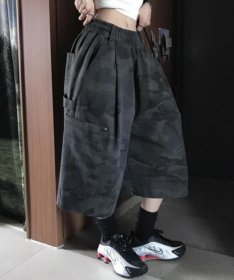 ミリタリーバミューダパンツ CHARCOAL