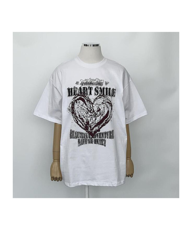 スマイルハート半袖Tシャツ