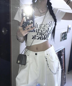 半袖Tシャツ ステッドレタリング半袖Tシャツ WHITE