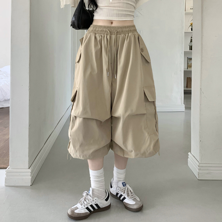 ツーピンタックカーゴバミューダパンツ BEIGE