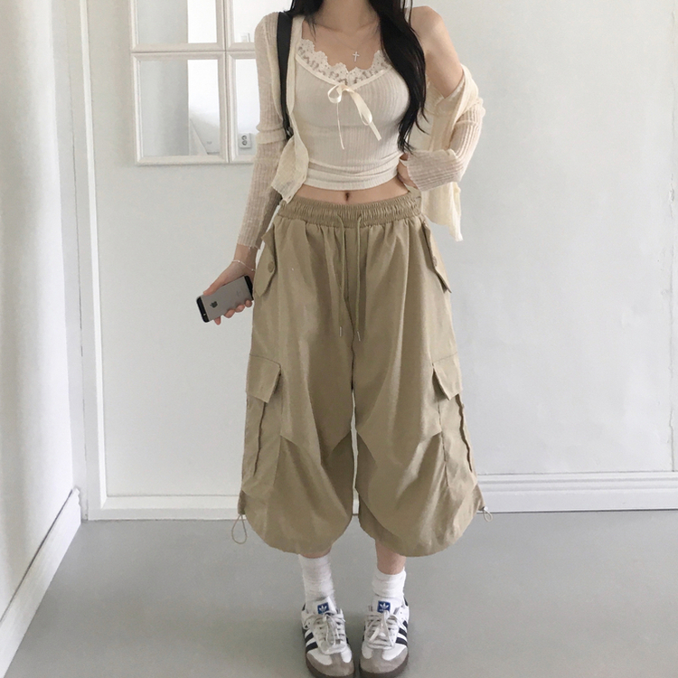 ツーピンタックカーゴバミューダパンツ BEIGE