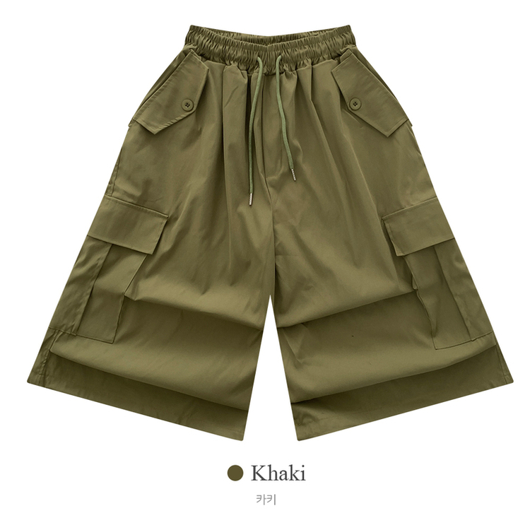 ツーピンタックカーゴバミューダパンツ