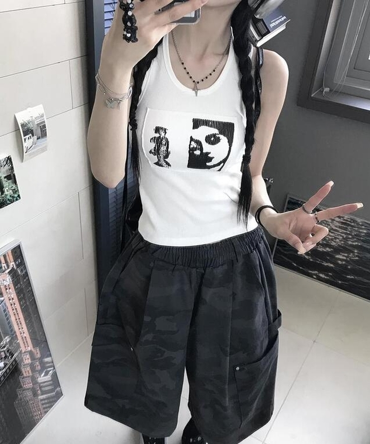 シャインクロップキャミソール IVORY