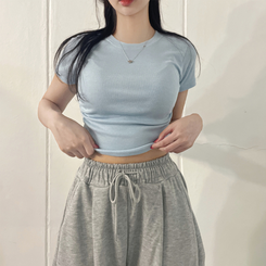 半袖Tシャツ スパンシャーリング半袖Tシャツ(5color) SKYBLUE
