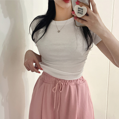 半袖Tシャツ スパンシャーリング半袖Tシャツ(5color) IVORY