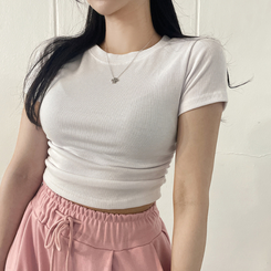 半袖Tシャツ スパンシャーリング半袖Tシャツ(5color) IVORY