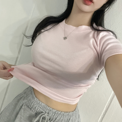 半袖Tシャツ スパンシャーリング半袖Tシャツ(5color) PINK
