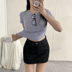 半袖Tシャツ スパンシャーリング半袖Tシャツ(5color) PURPLE